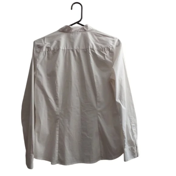 Cotton White Button Up Shirt Size 14 - Picture 4 of 8